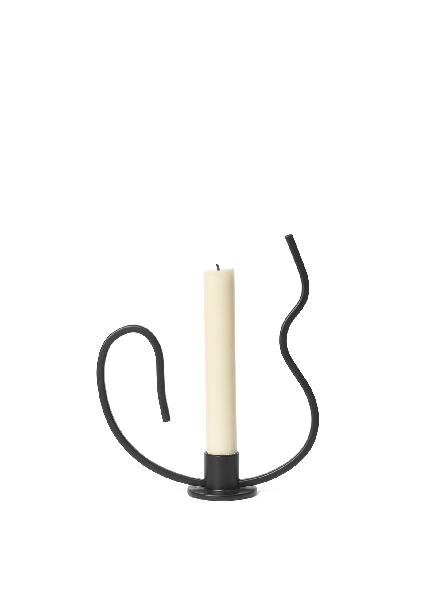 Valse Candle Holder - Low - Black