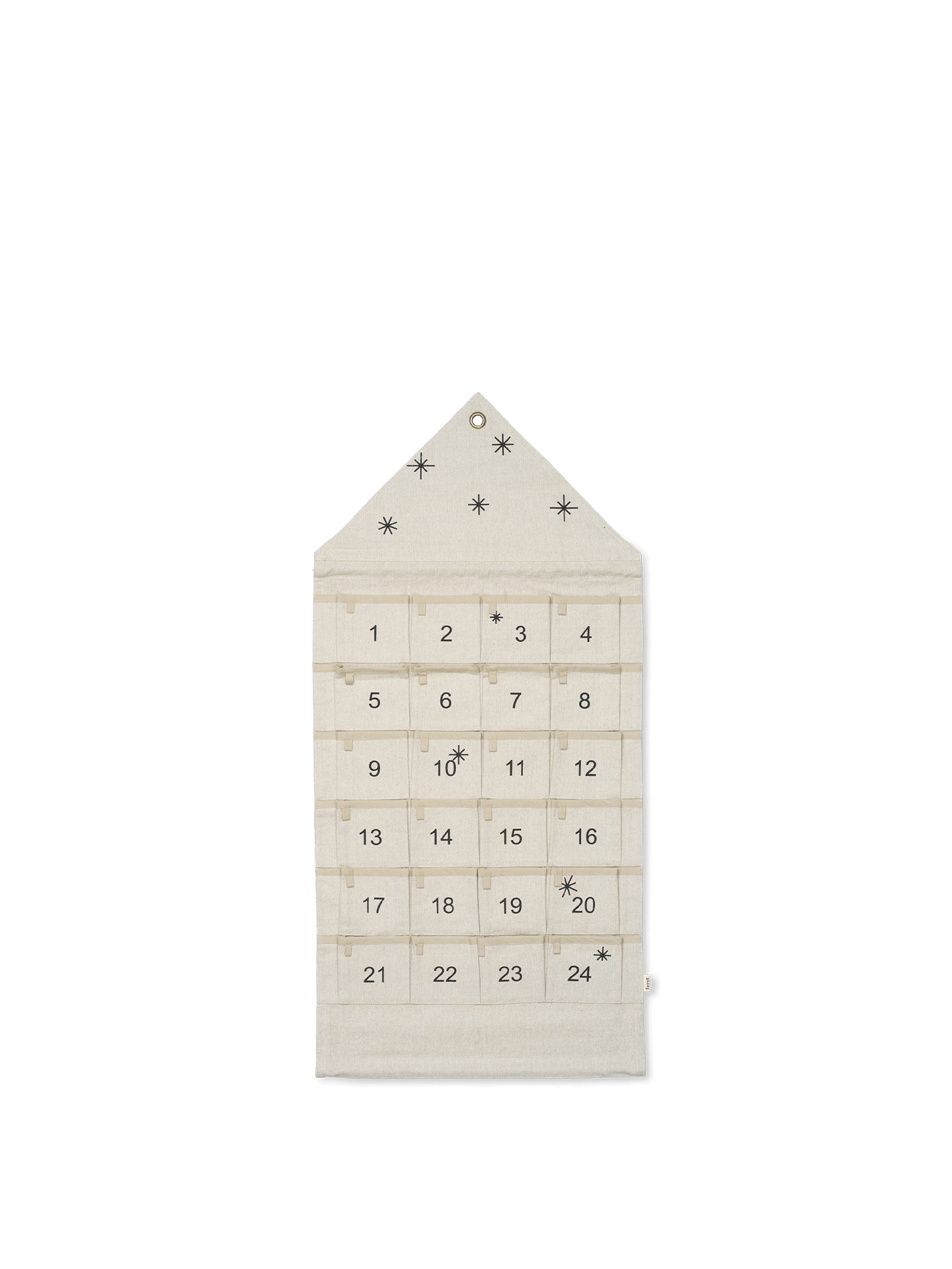 Star Advent Calendar | Christmas decoration in 100% cotton | Ferm