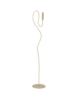 Valse Floor Candle Holder en cachemire, support ondulé sur base ronde avec bougie effilée