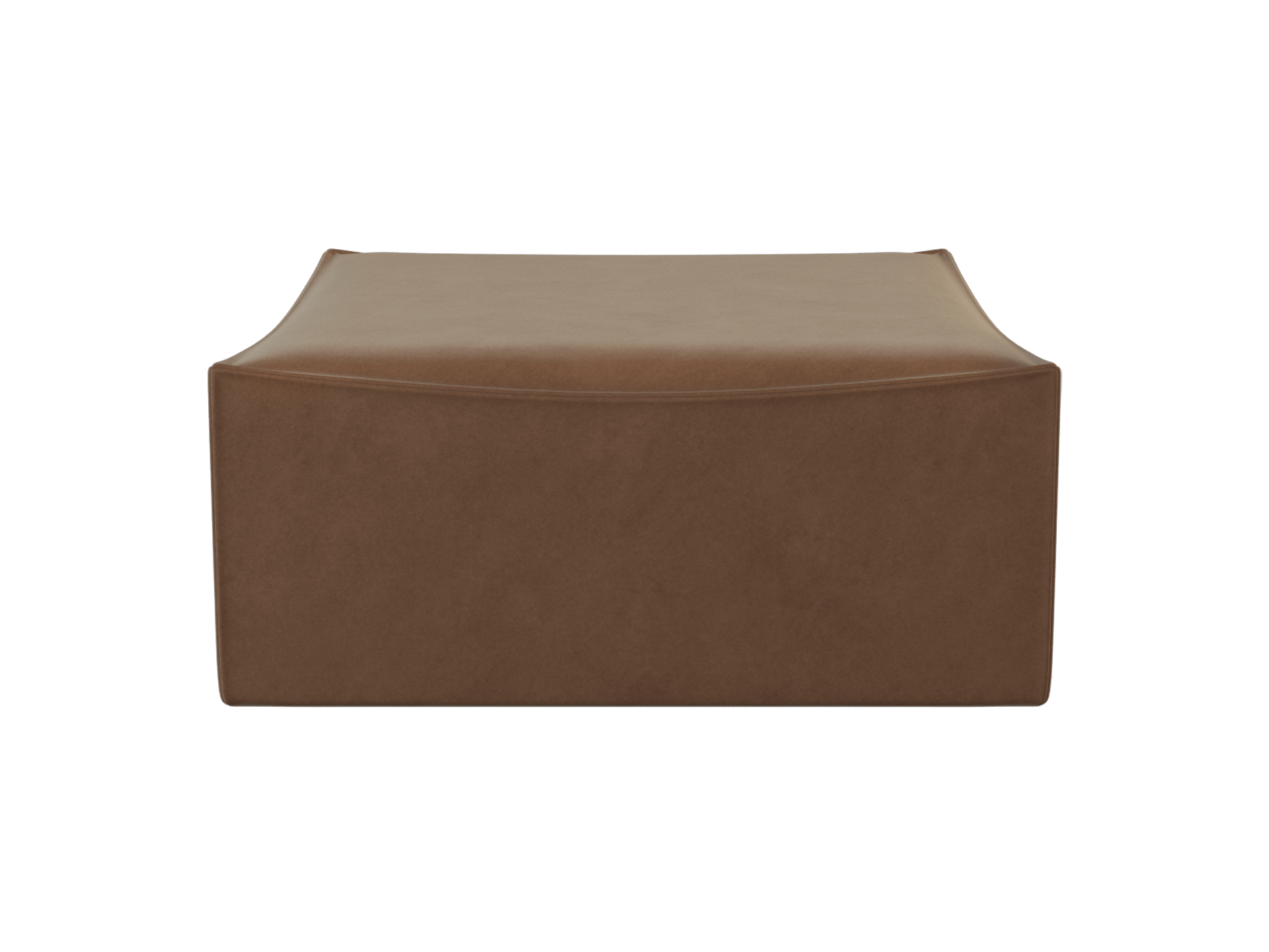 Catena Pouf Square S500 - Rich Velvet - Soft Brown