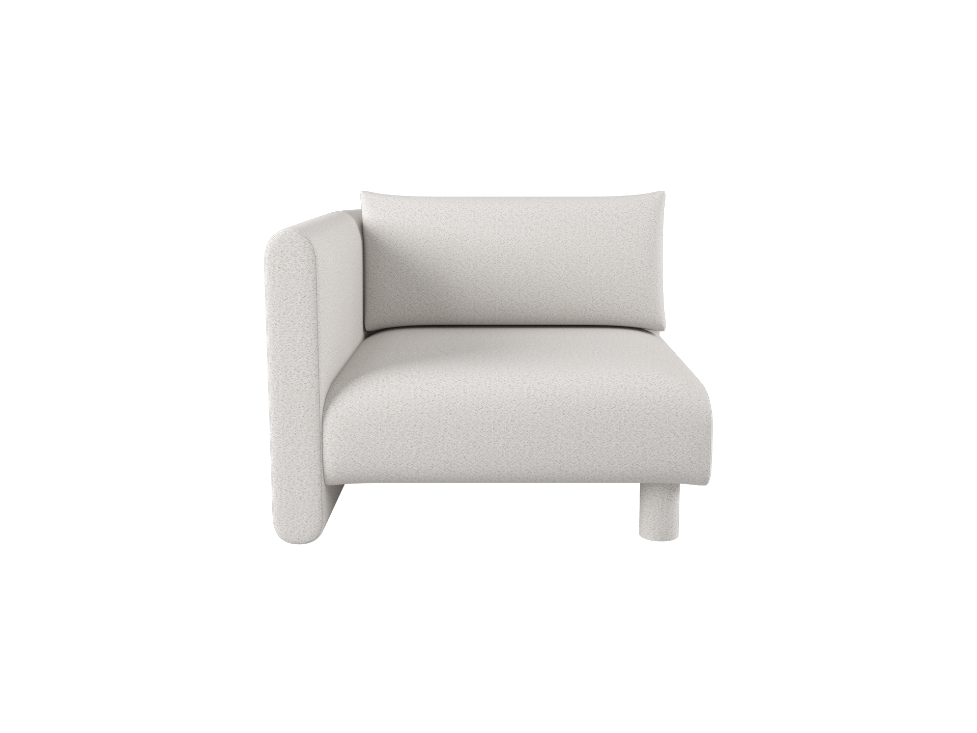 Dase Sofa Armrest Left - Soft Bouclé - Off-white/Sand