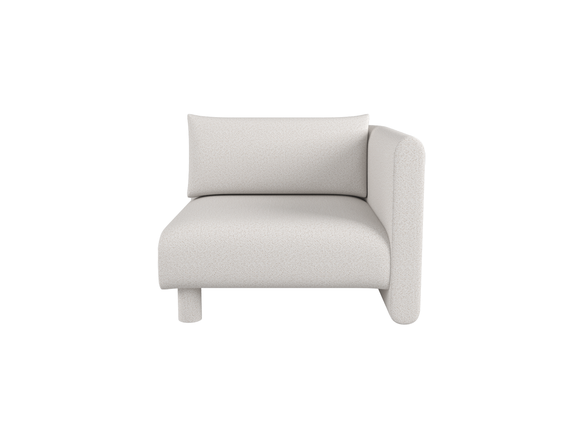 Dase Sofa Armrest Right - Soft Bouclé - Off-white/Sand