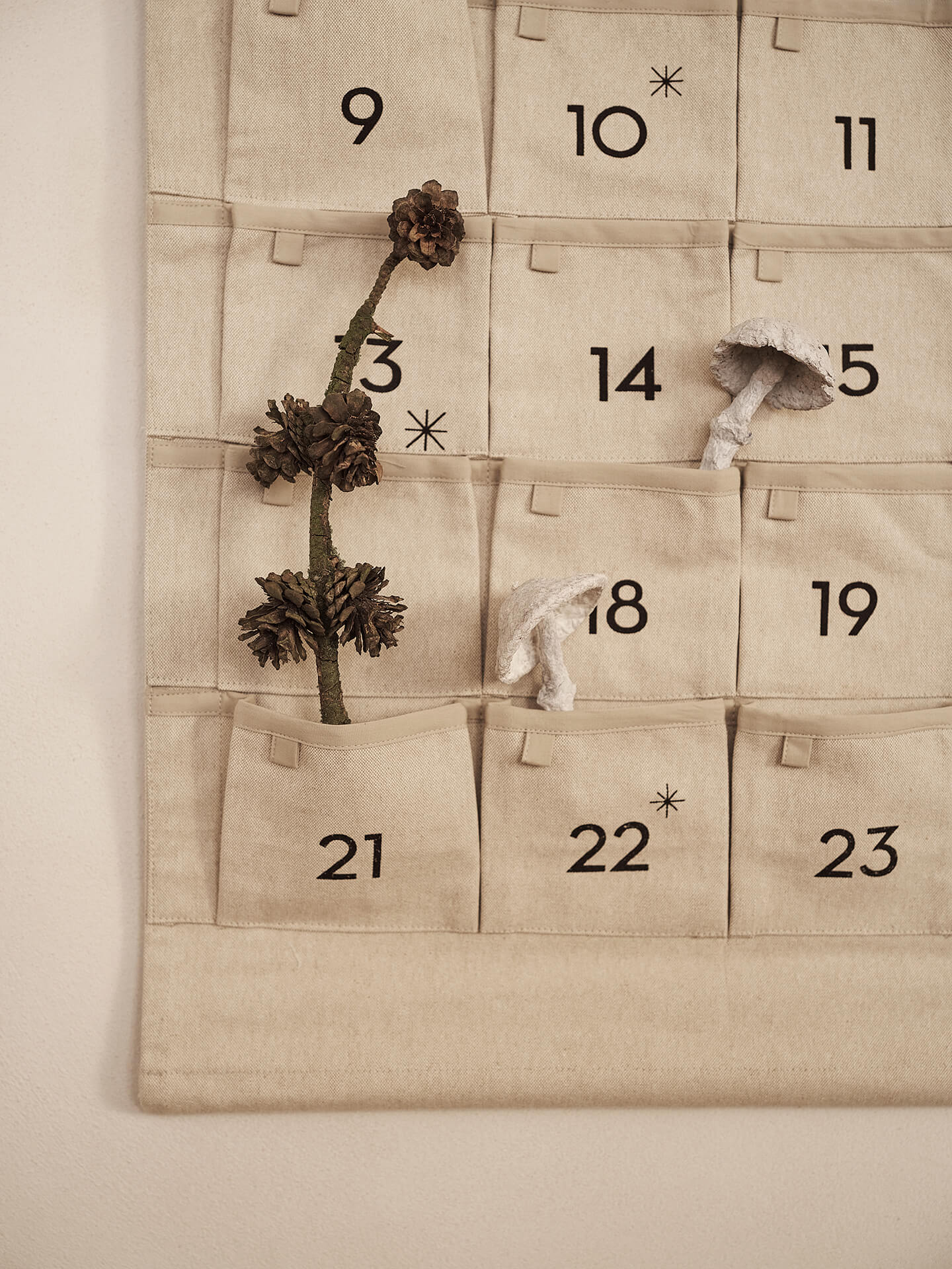 【新品】ferm LIVING Star Christmas Calendar Star Advent Calendar | Christmas decoration in 100% cotton | Ferm