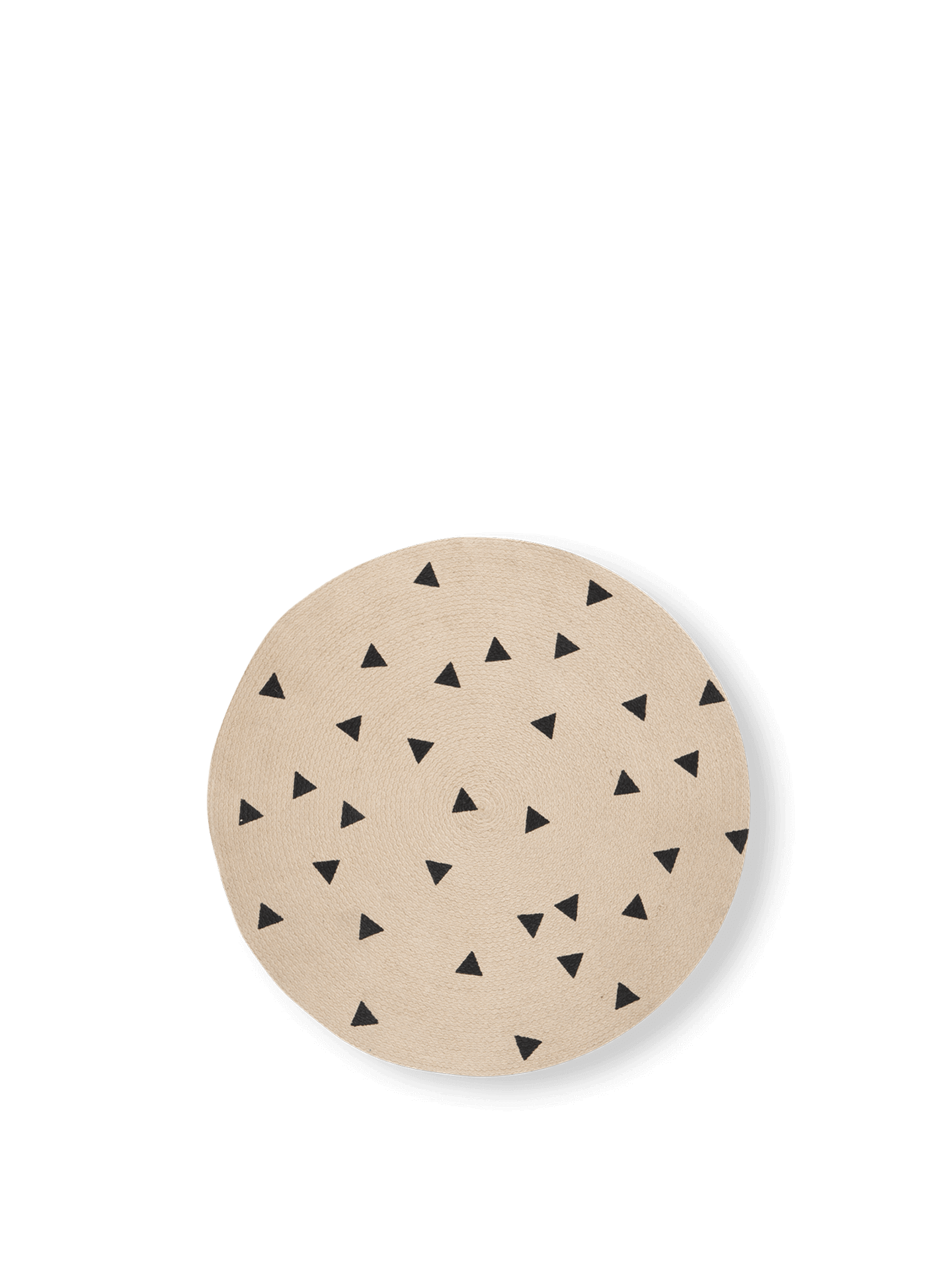 Jute Carpet - Small - Black Triangles