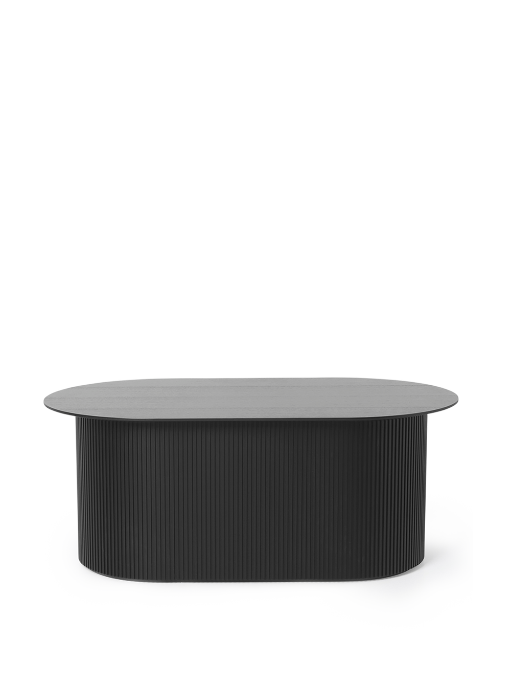 Podia table in black wood with a storage compartment | Ferm Living