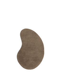 Forma Wool Rug en marrón ceniza, pequeña, forma orgánica curva con pelo tufting