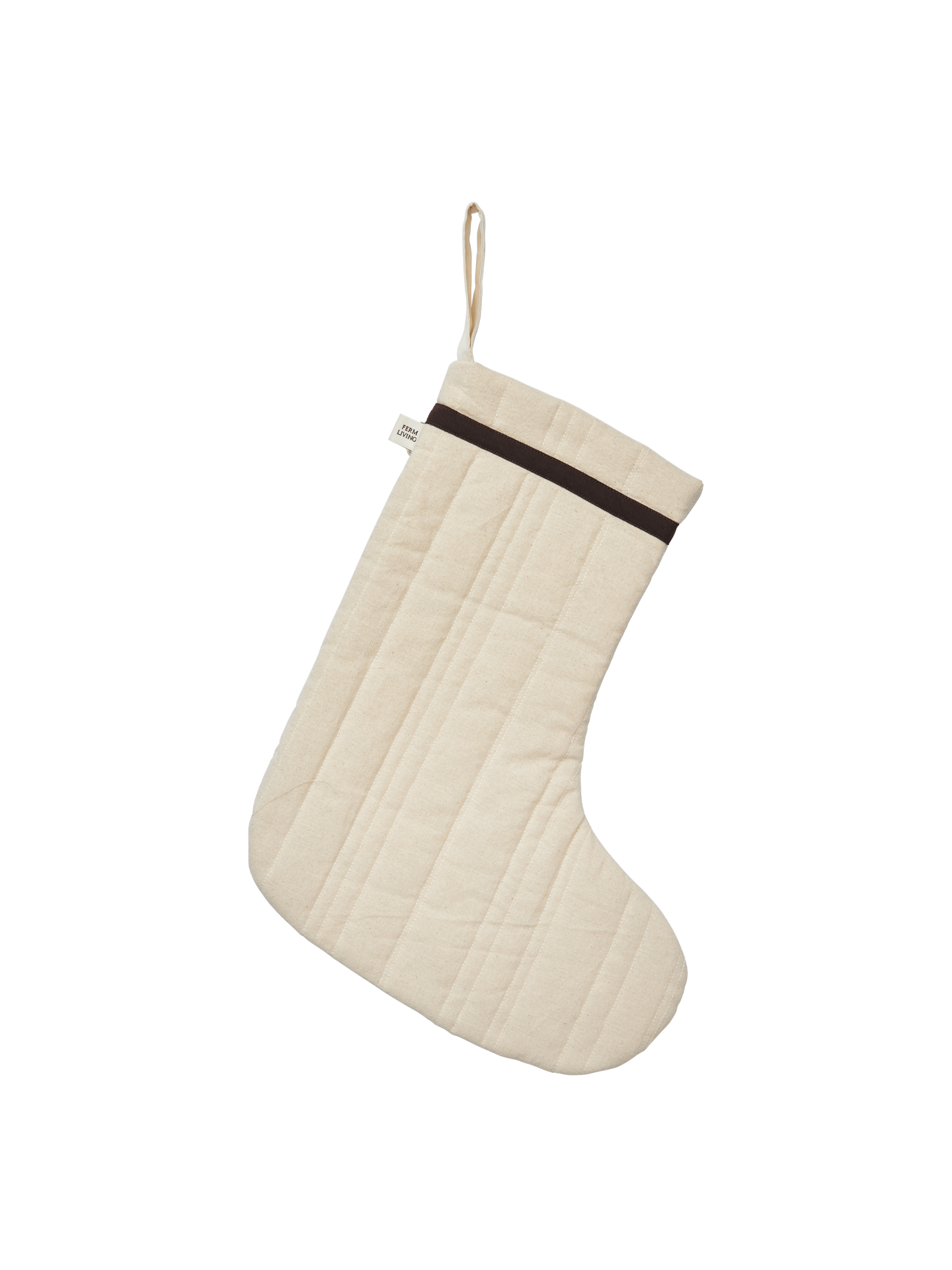 Vari Quilted Christmas Stocking - Cotton - Natural