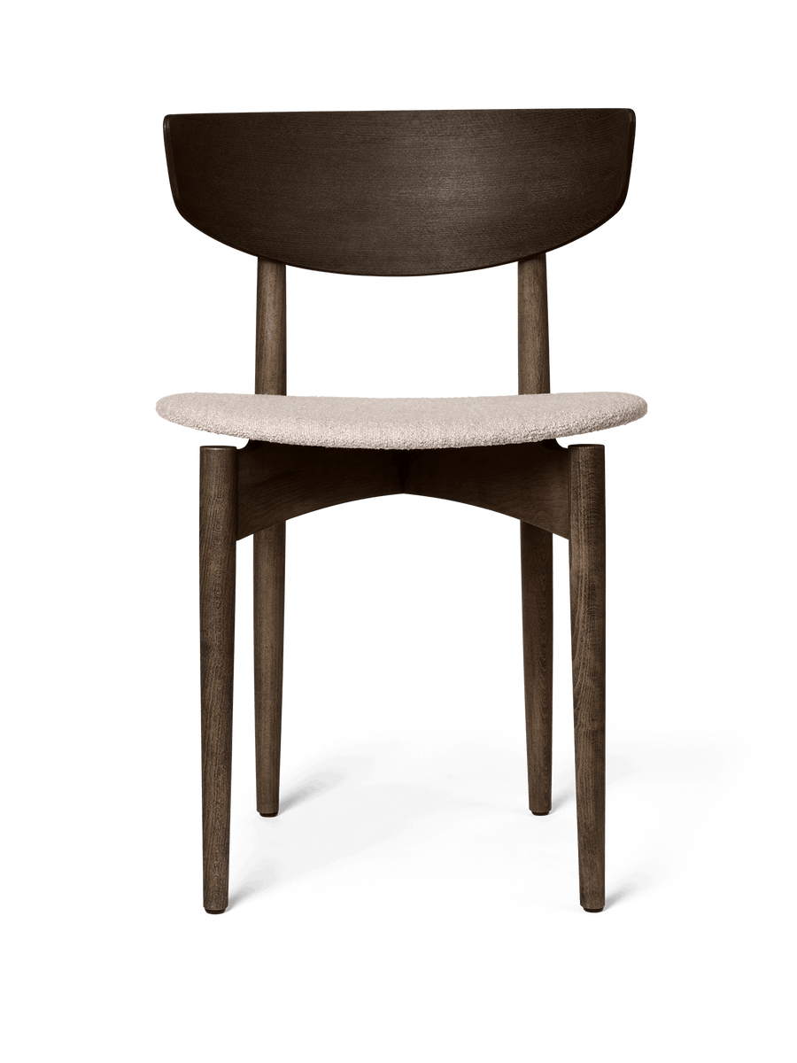 Herman Dining Chair - Upholstered Seat - Soft Bouclé - Dark
