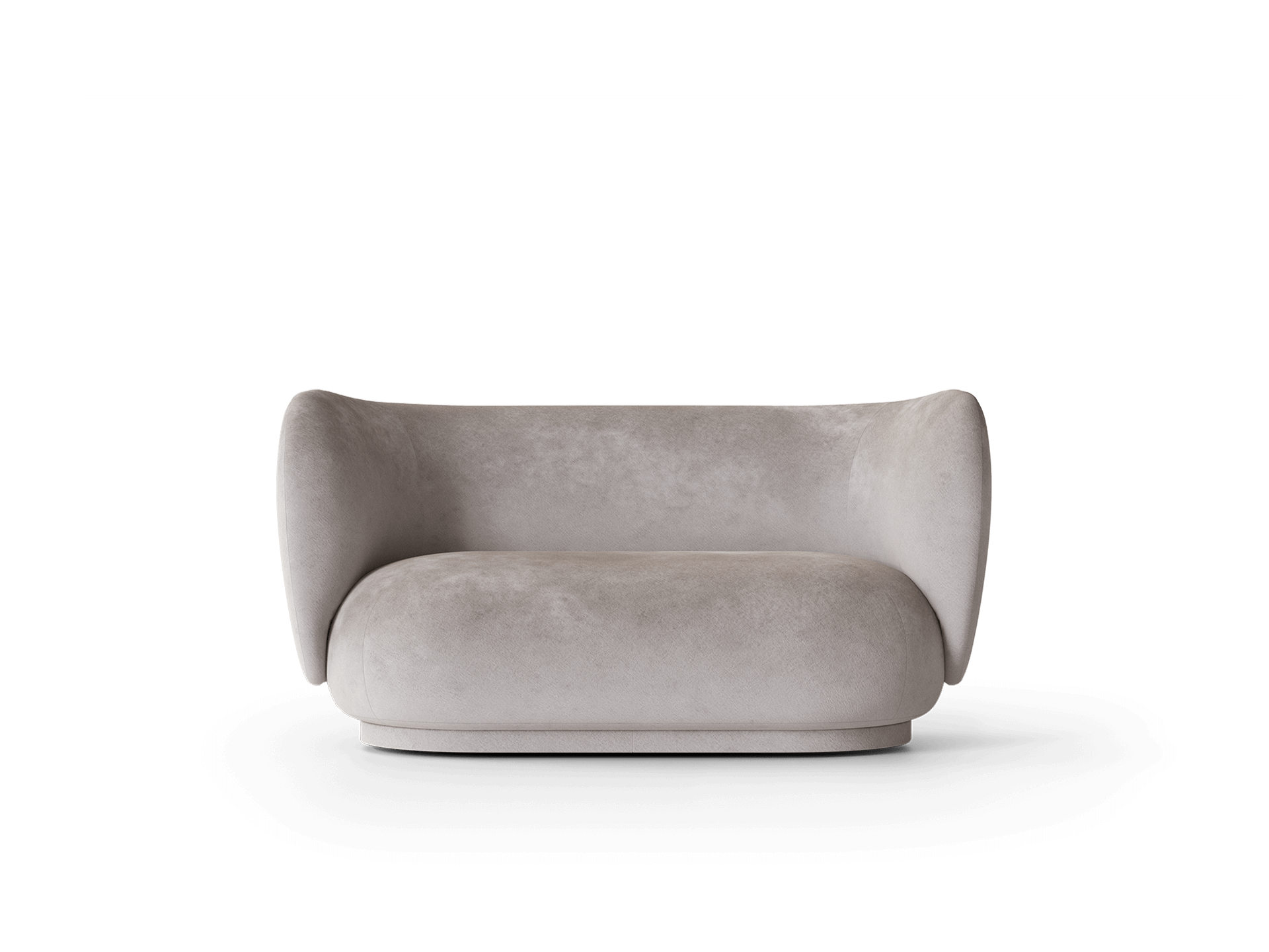 Rico Sofa 2-seater - Faded Velvet - Concrete