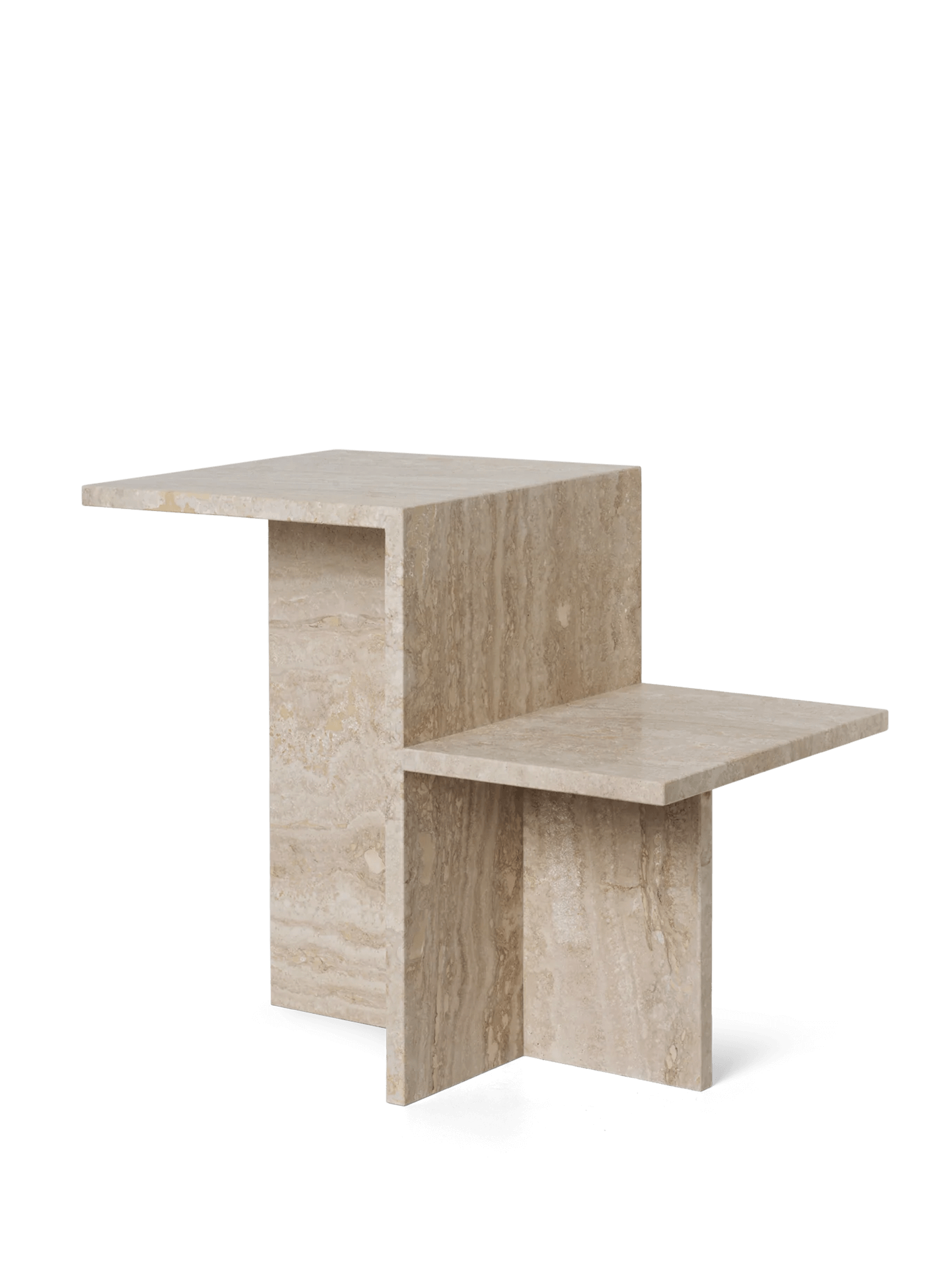 Distinct Side Table - Travertine