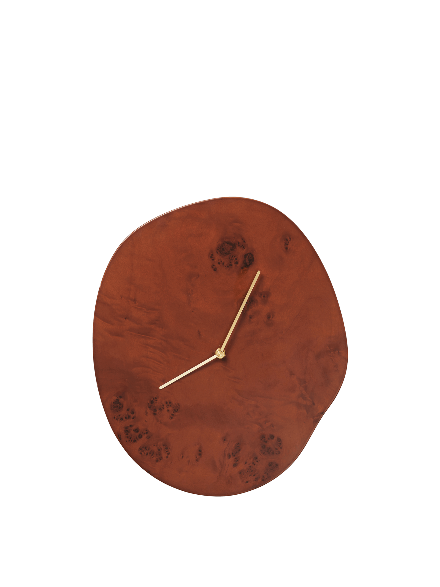 Melt Wall Clock - Dark Stained Burl
