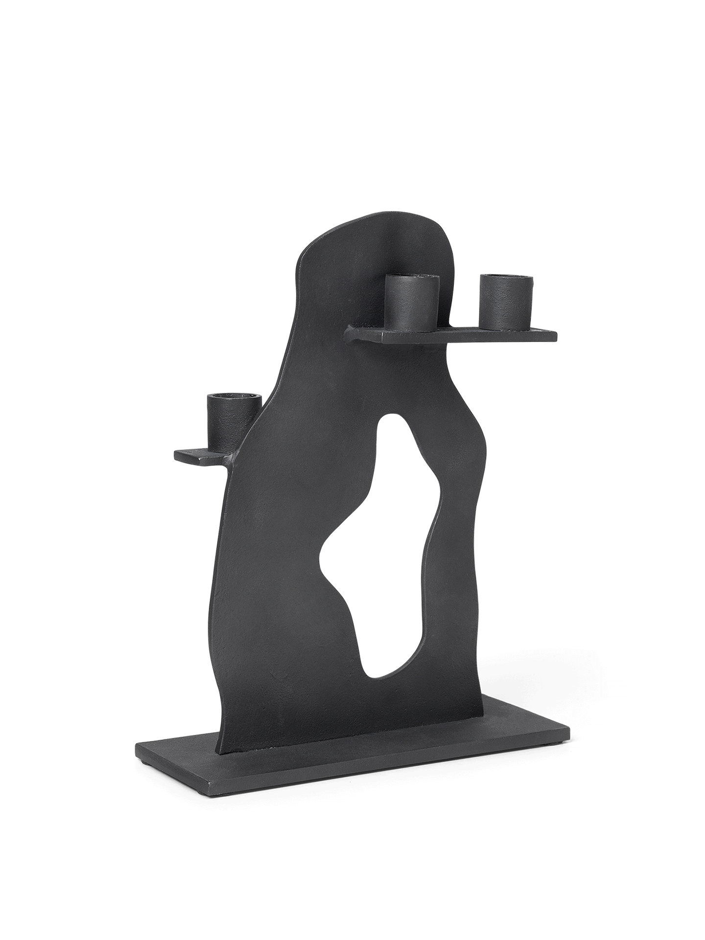 Erode Candle Holder - Black Aluminium
