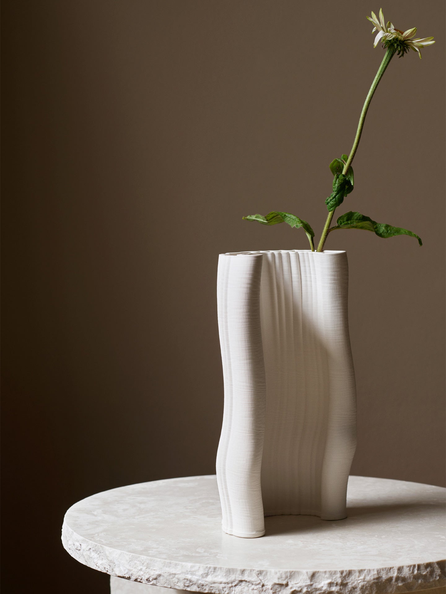 Moire Vase - H30 - Off-white | Ferm Living