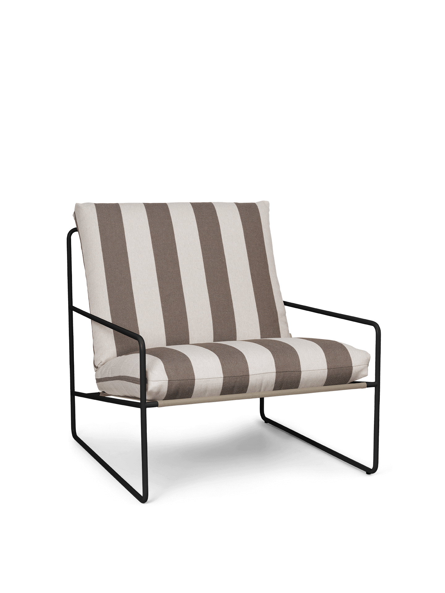 Desert 1-seater - Black - Stripe - Chocolate