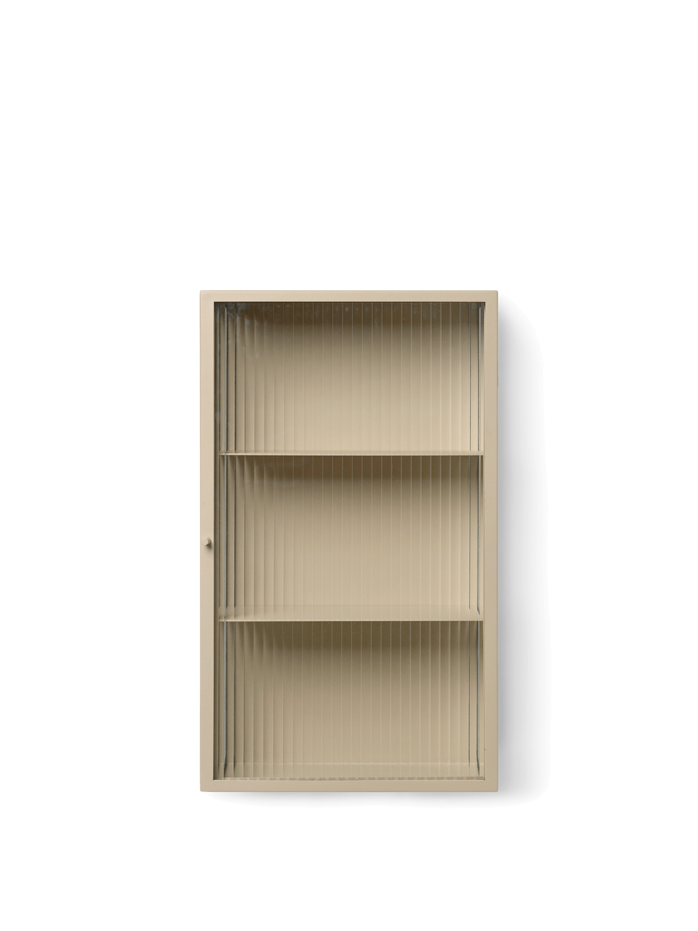 Haze Wall Cabinet - Reeded Glass - Cashmere
