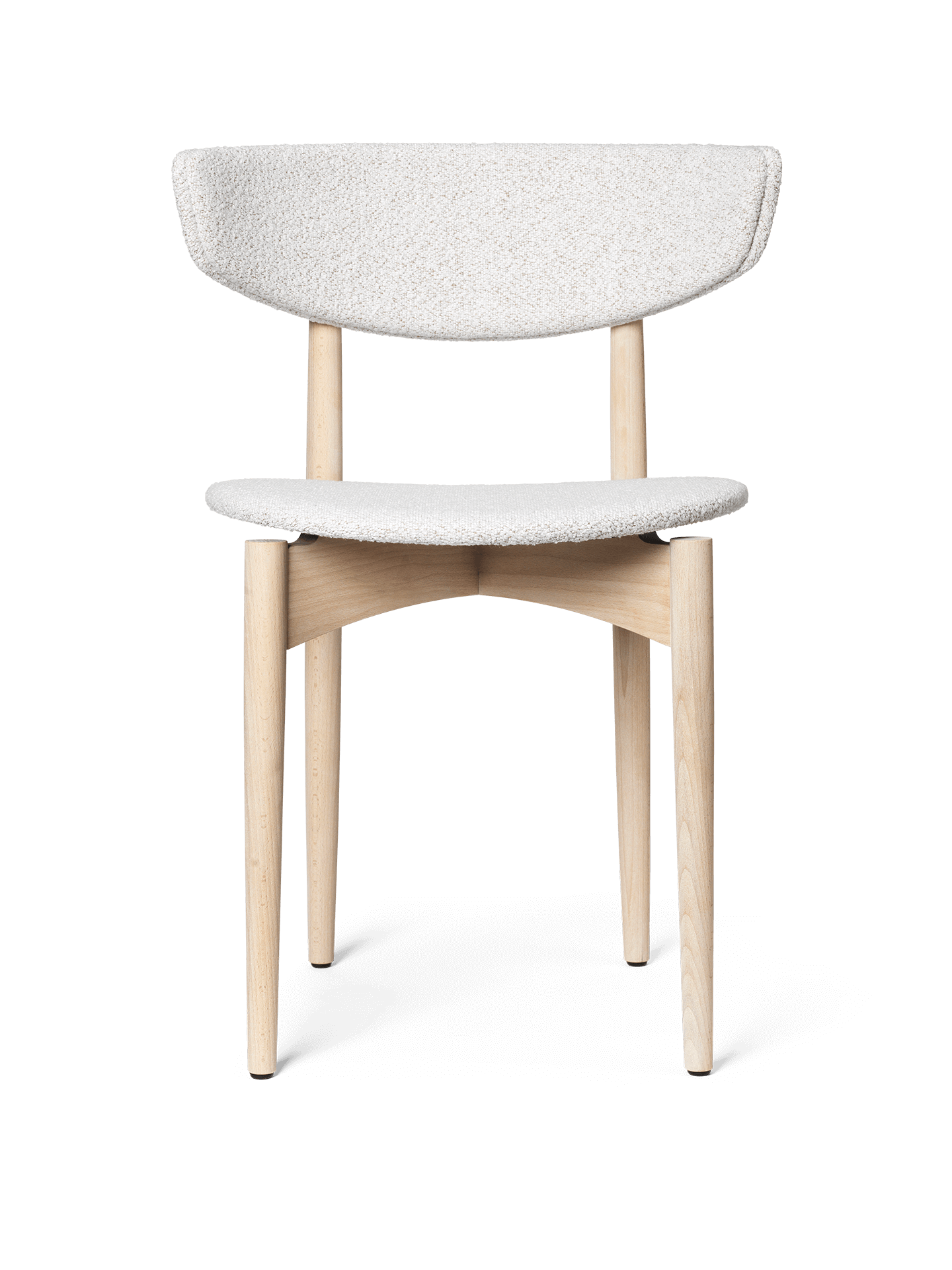 Herman Dining Chair - Upholstered - Soft Bouclé - White Beech/Off-White/Sand