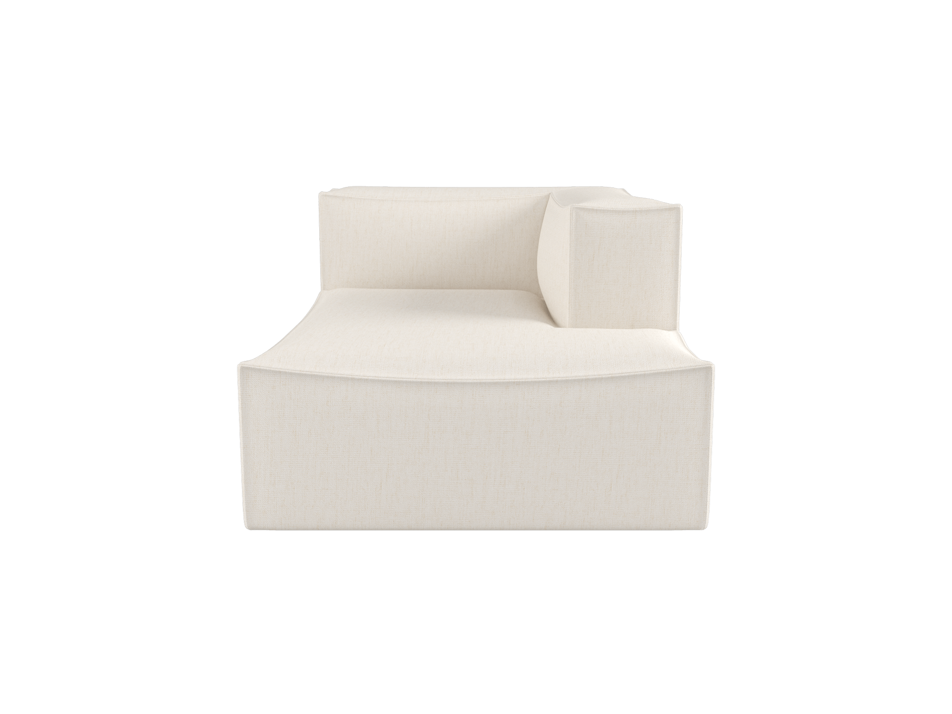 Catena Sofa Chaise Longue Right L601 - Bouclé - Off-White