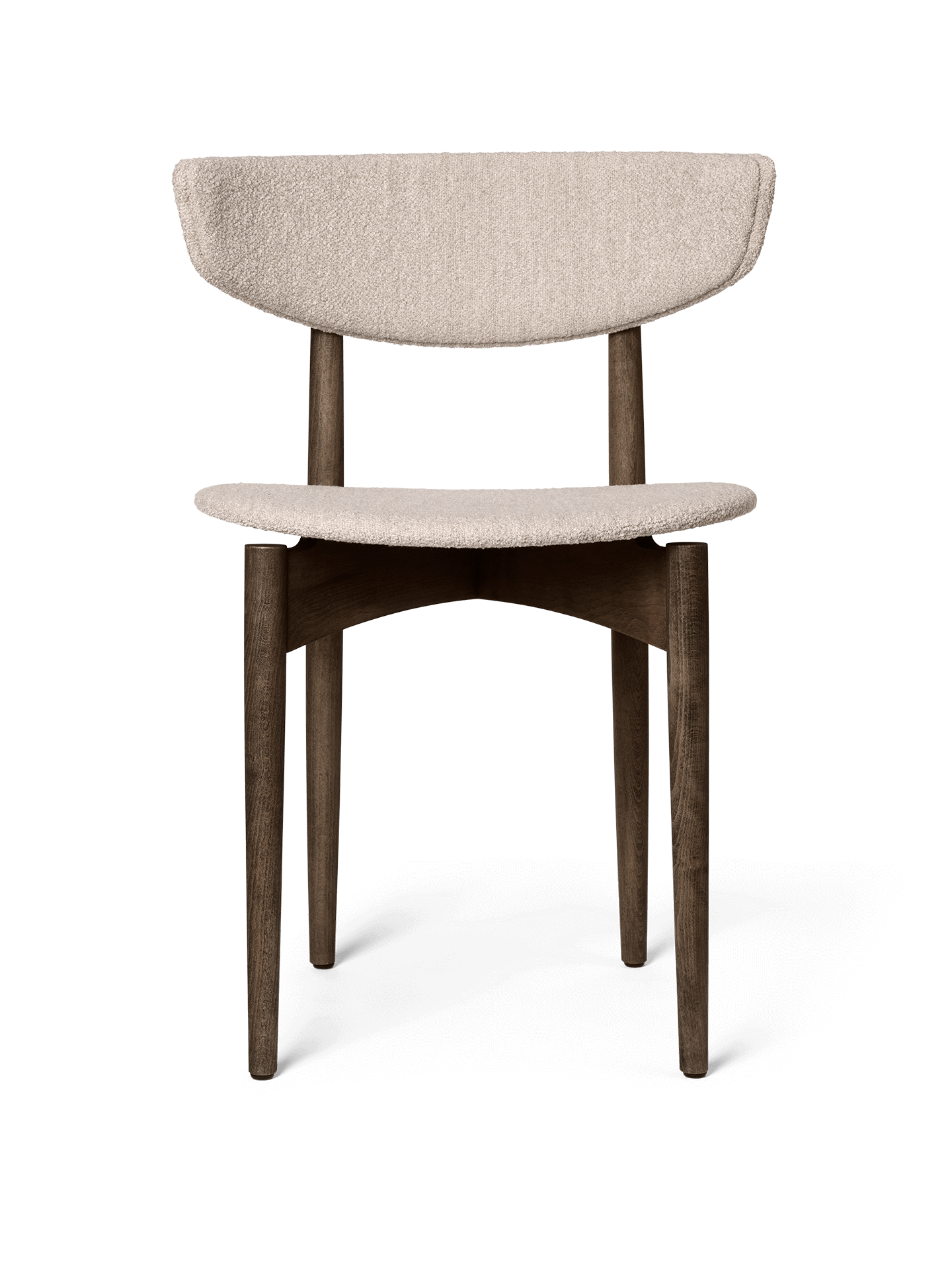 Herman Dining Chair - Upholstered - Soft Bouclé - Dark Stained Beech/Natural