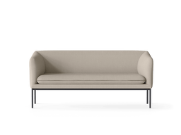 Turn Sofa 2-seater in Sand mit schwarzen Metallbeinen