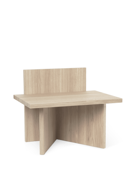 Oblique stool in natural oak | Available in a choice of shades