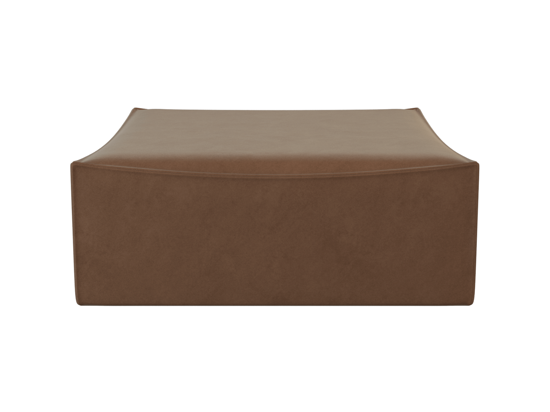 Catena Pouf Square L500 - Rich Velvet - Soft Brown