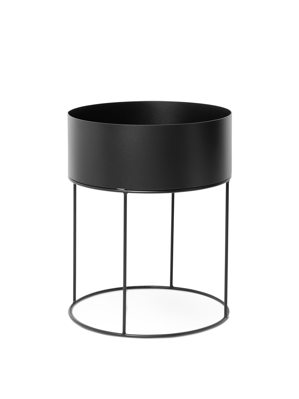 鉢・プランター ferm LIVING | Plant Box Round Black Plant Box | Elegant round plant box in black | Ferm Living