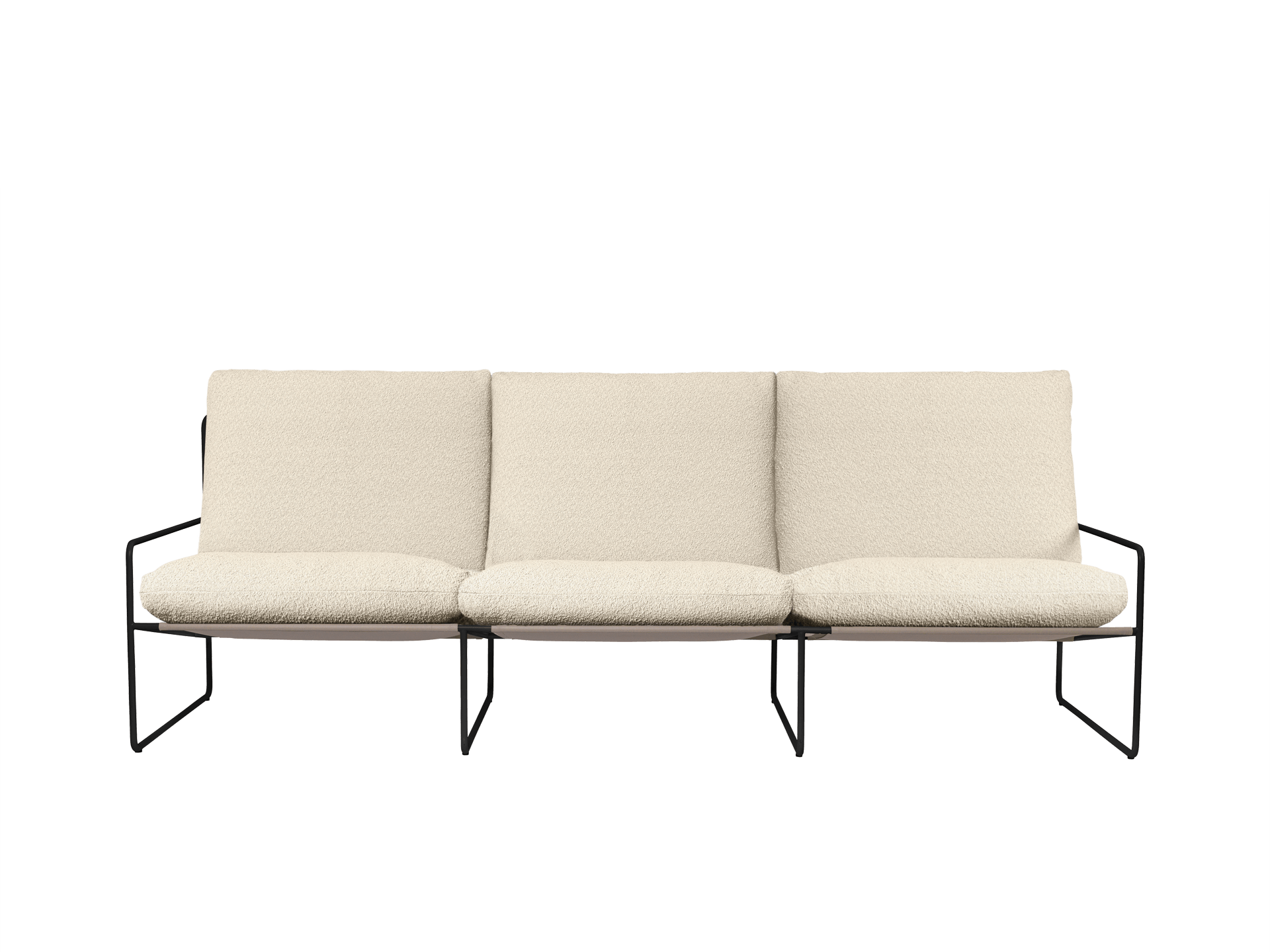 Desert 3-seater - Black - Pure Bouclé - Off-White