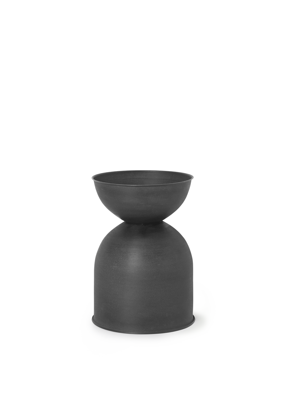 Small Hourglass Pot in Black - Ferm Living Small Hourglass Pot in Black - Ferm Living