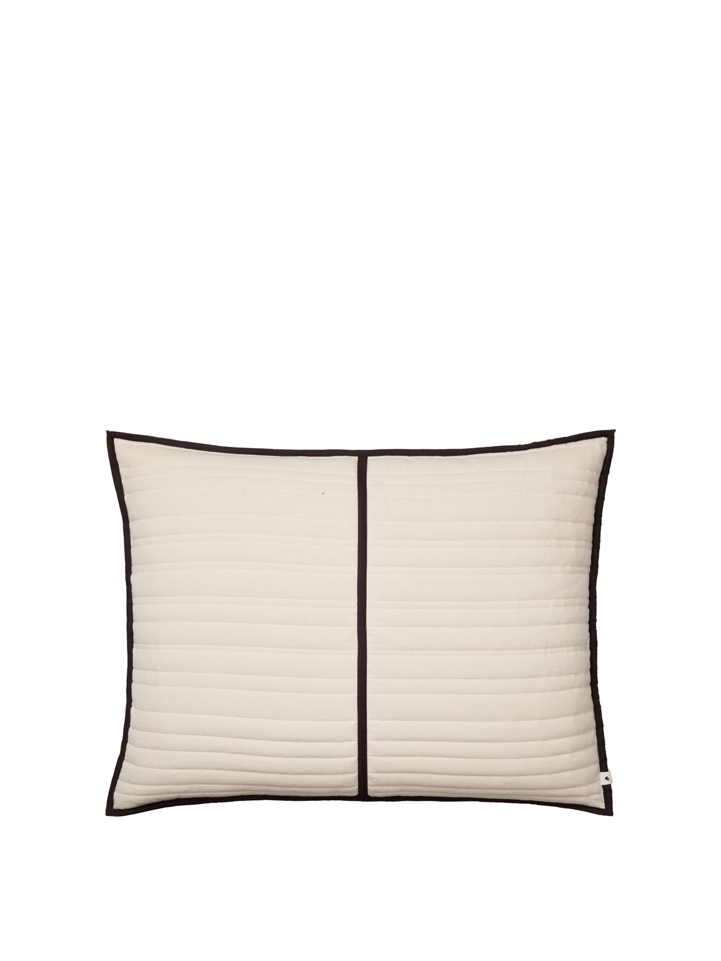 Vari Quilted Cushion - Rectangular - Natural/Dark Chocolate