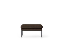 Turn Pouf aus dunkelbraunem Hallingdal mit schwarzem Gestell