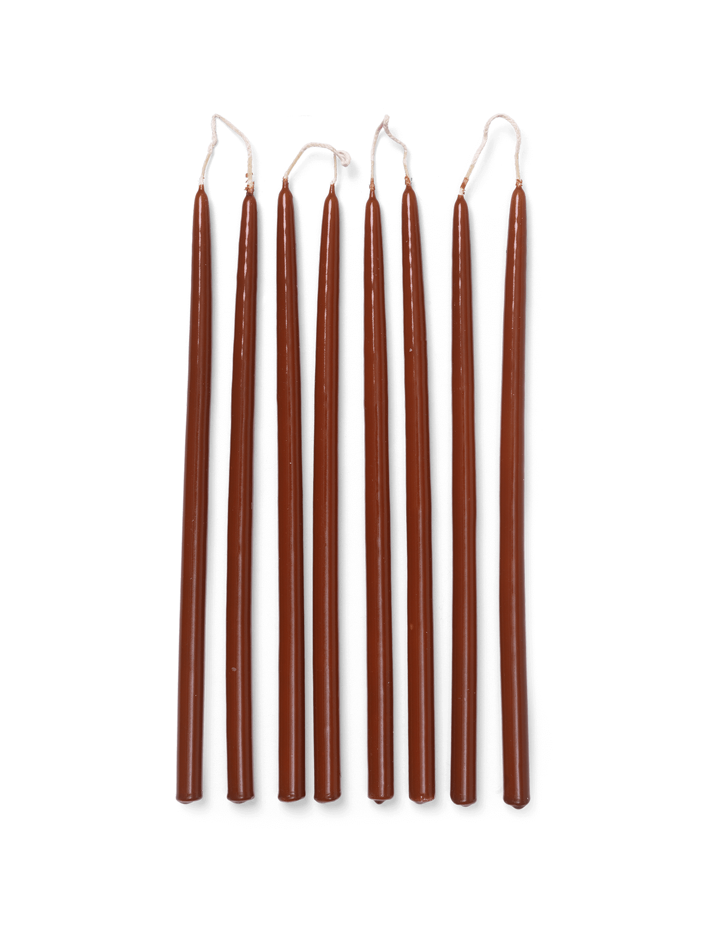 Spike Slim Candles - Set of 8 - Rust