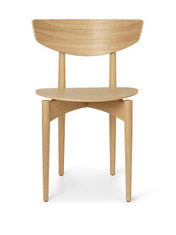 Herman Dining Chair in natural oak with curved backrest