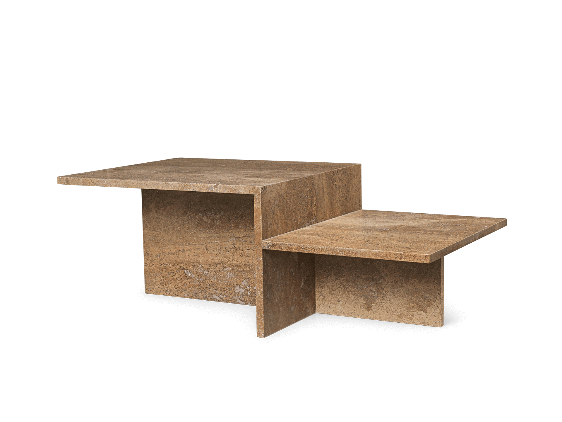 Distinct Coffee Table - Dark Brown Travertine