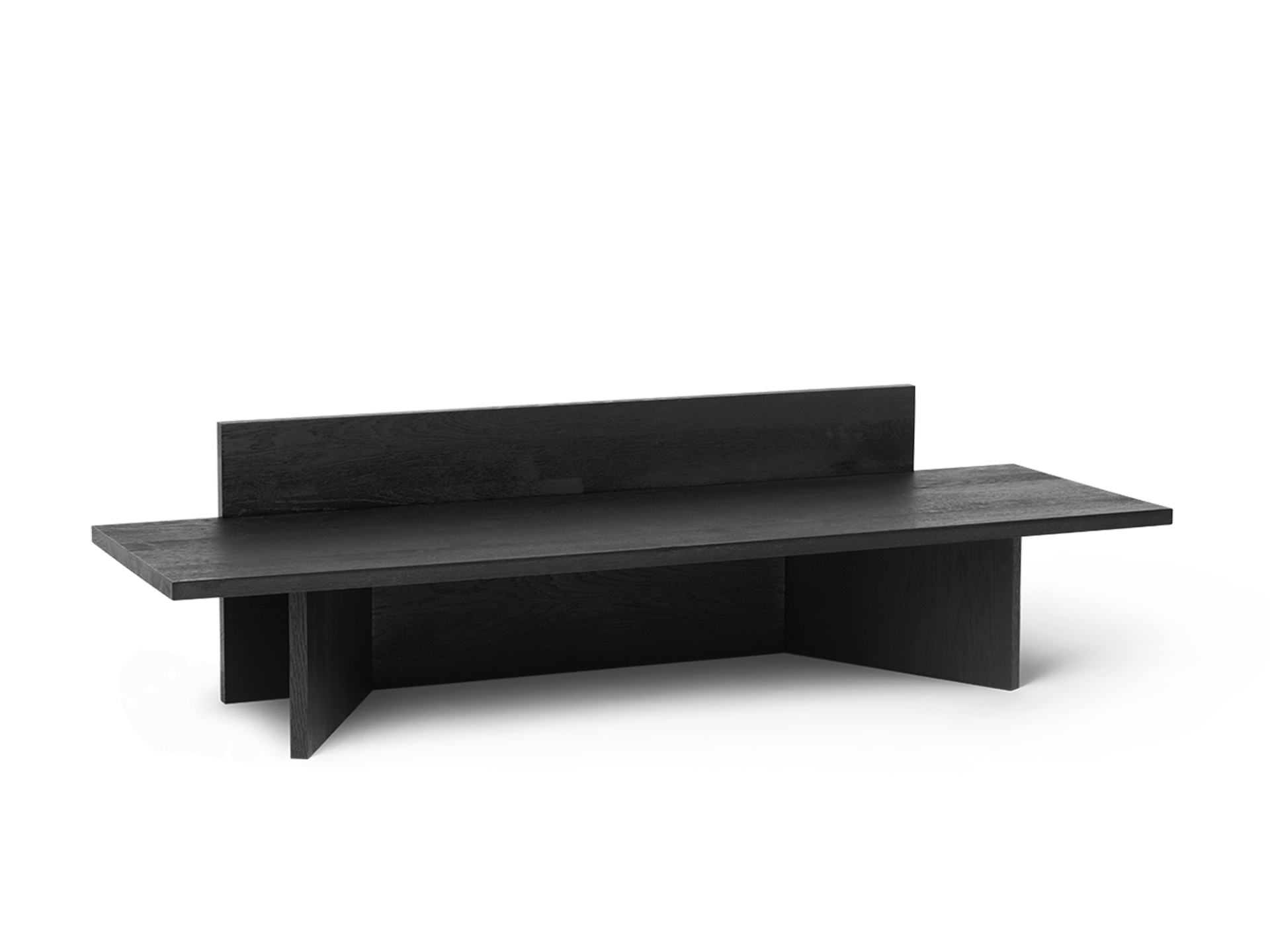 Oblique Bench - Black Stained Oak by Ferm Living Oblique Bench - Black Stained Oak by Ferm Living