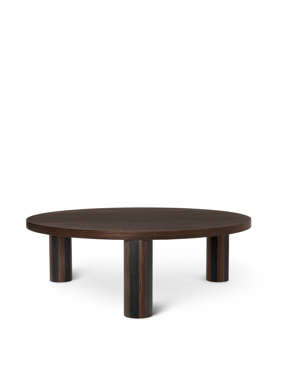 Post Coffee Table - Large - Smoked Oak/Striped by Ferm Living Post Coffee Table - Large - Smoked Oak/Striped by Ferm Living