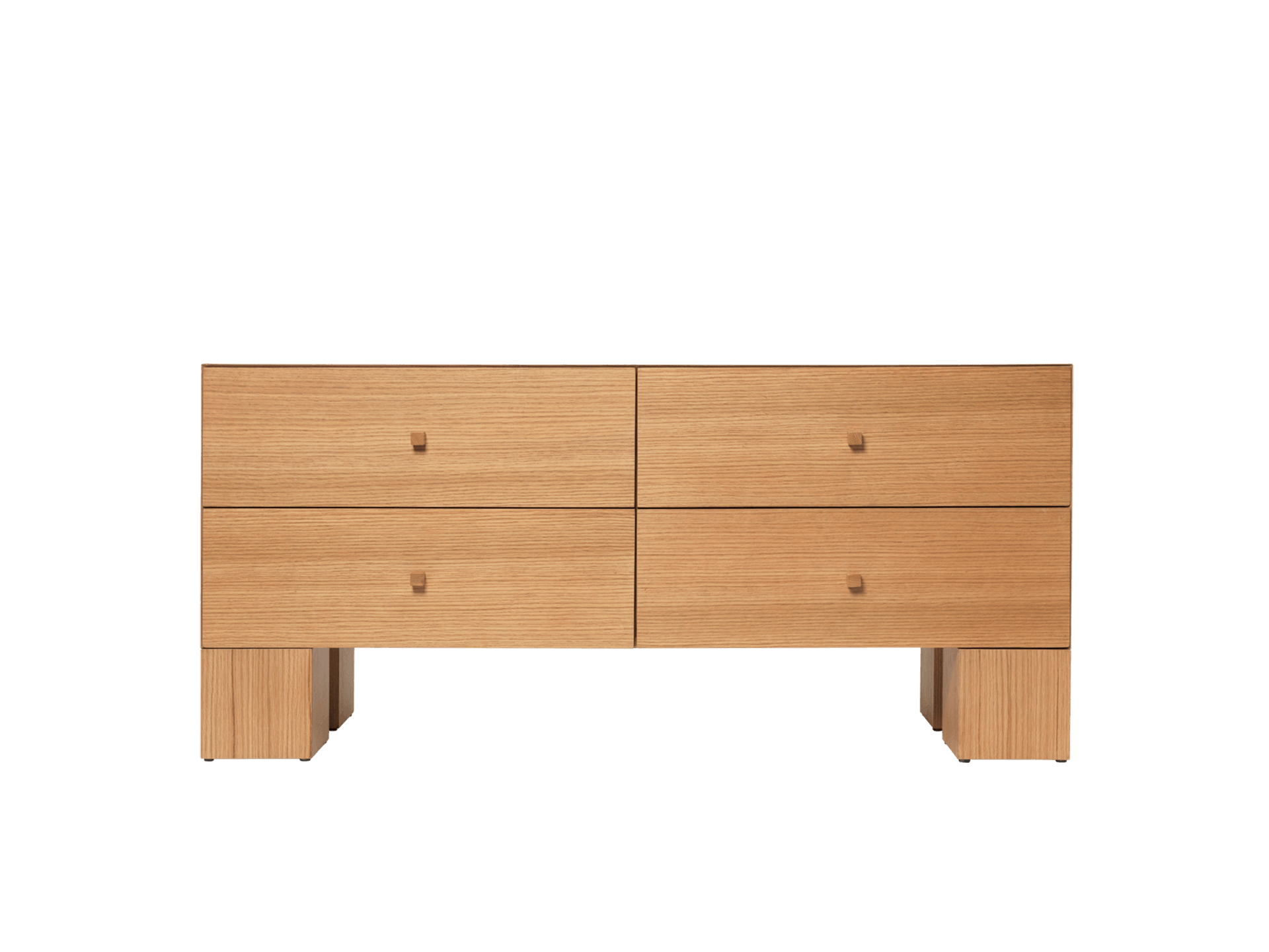 Kuben Drawers - 2x2 - Natural Oak Veneer