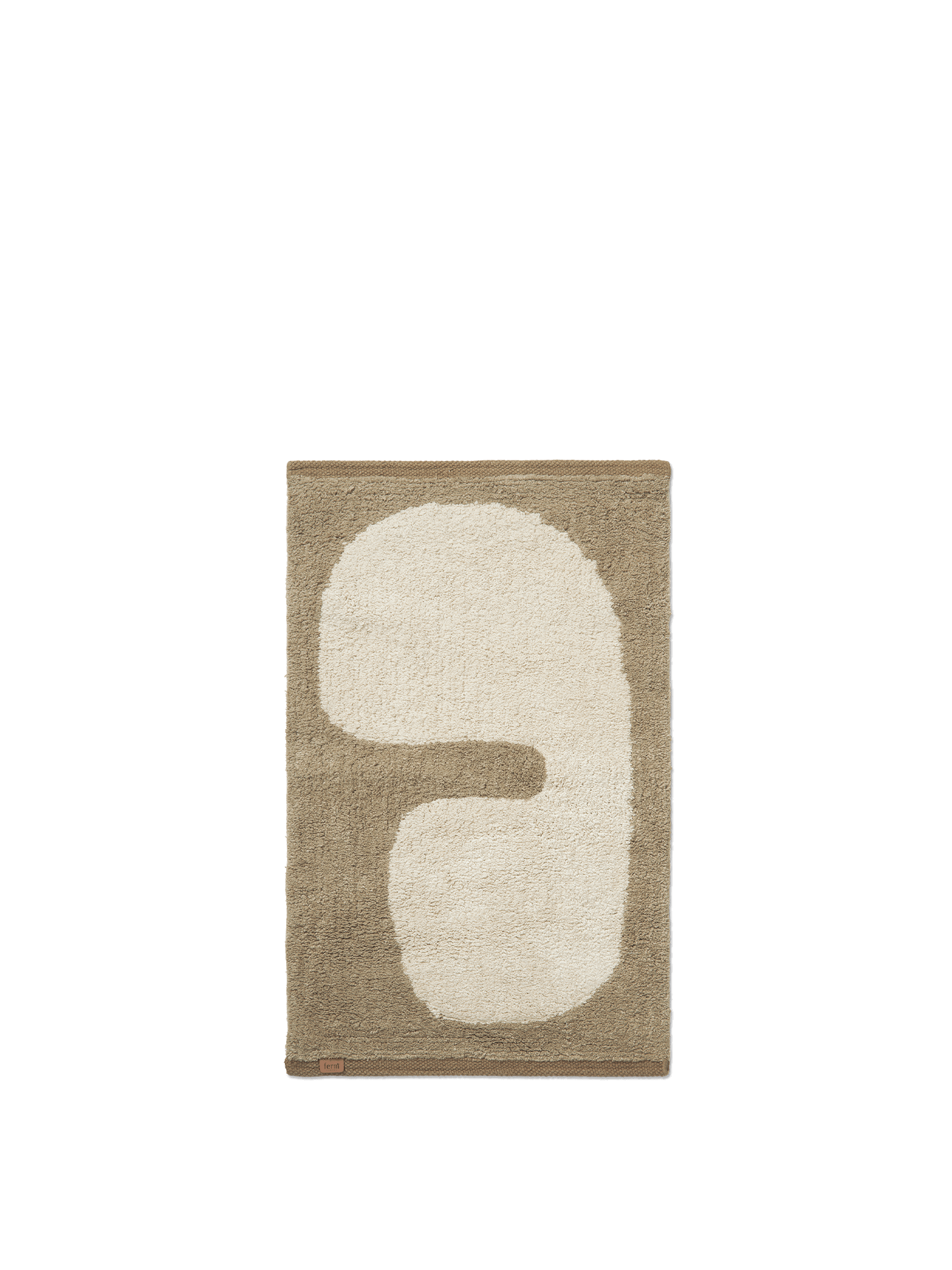 Lay Washable Mat - Dark Taupe/Off-White