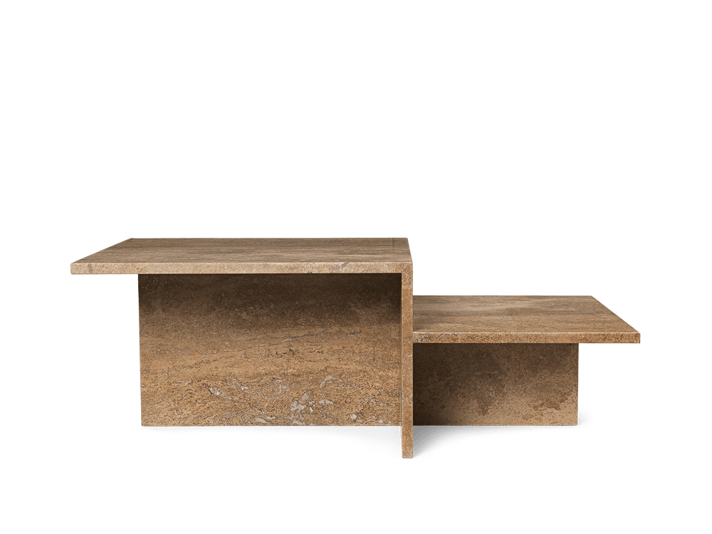 Distinct Coffee Table - Dark Brown Travertine | Ferm Living Distinct Coffee Table - Dark Brown Travertine | Ferm Living