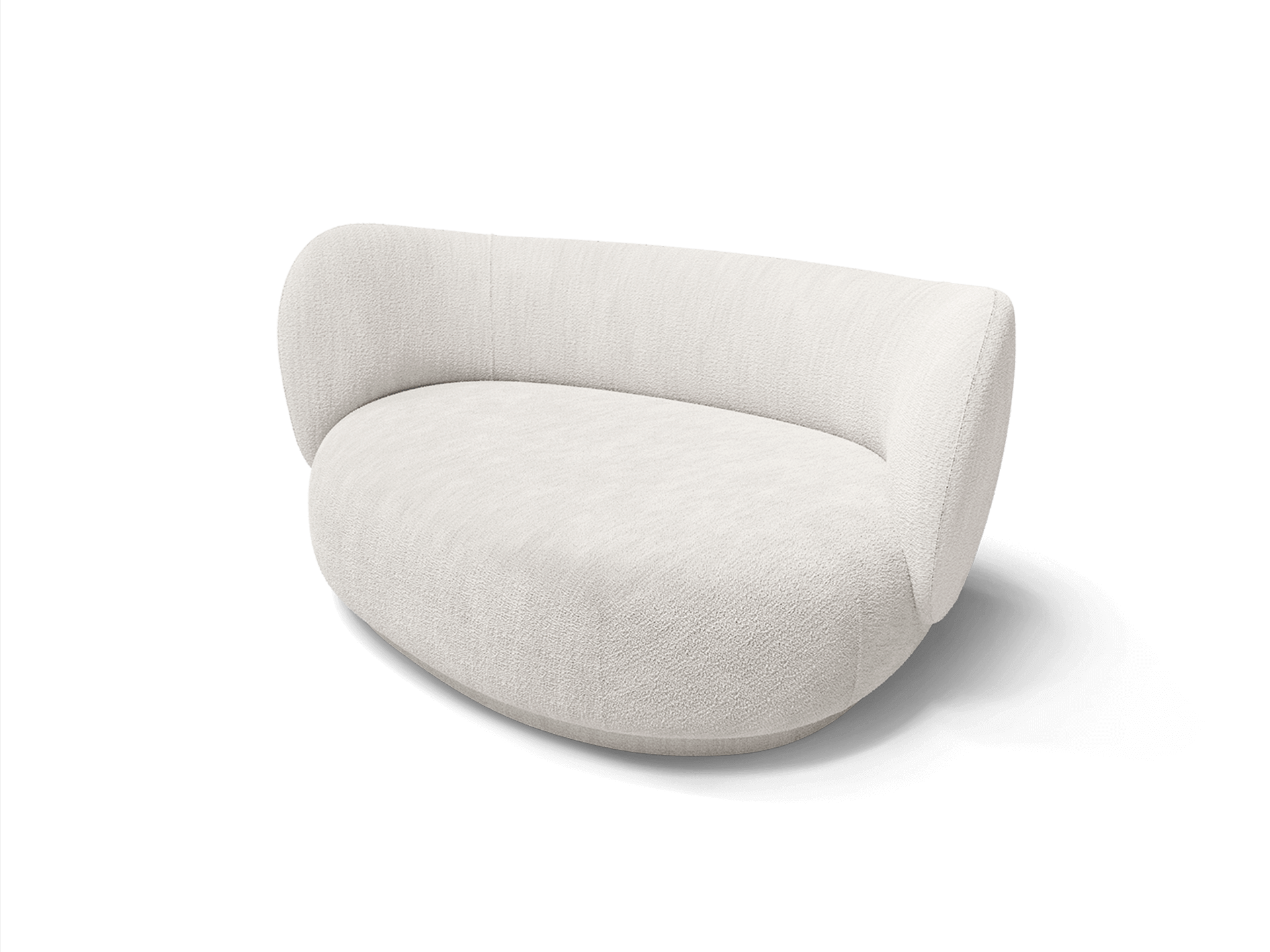 Rico Curve Right - Bouclé - Off-white