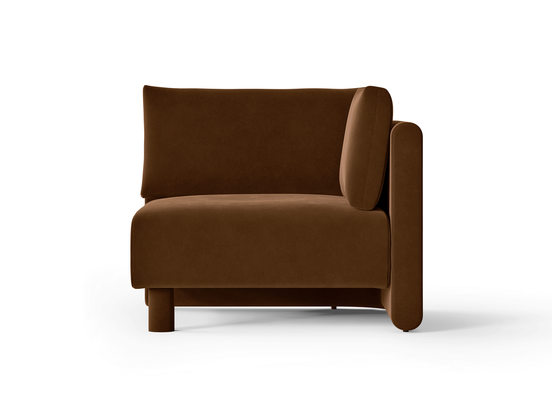 Dase Sofa Corner - Rich Velvet - Soft Brown