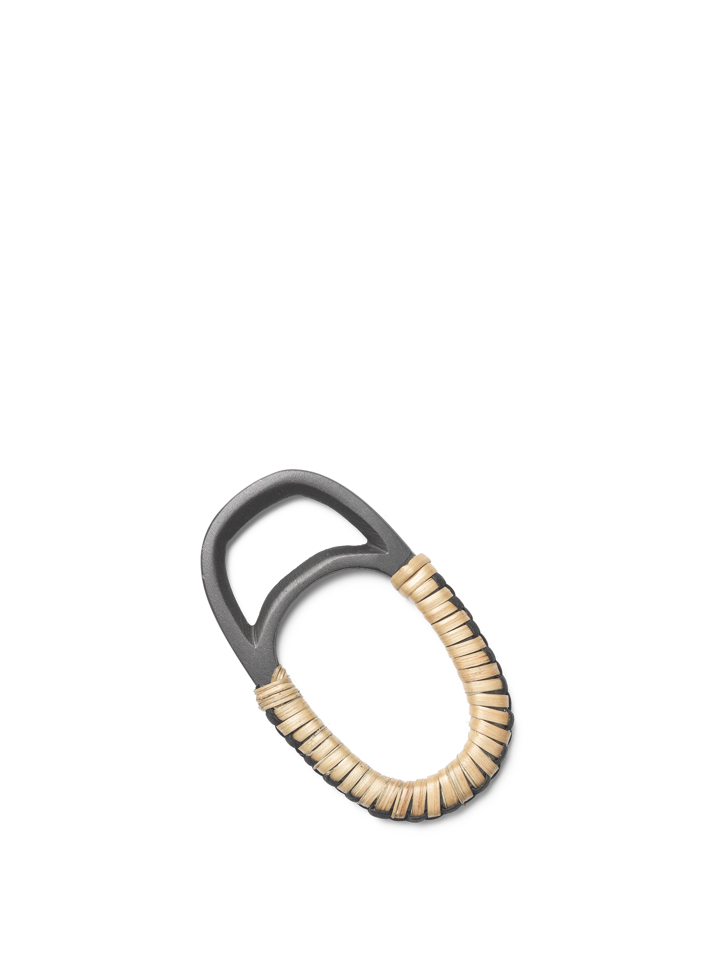 Weave Bottle Opener - Natural/Black Brass