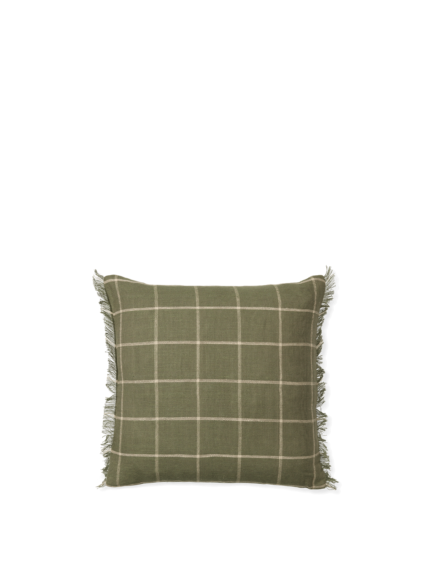 Calm Cushion - Olive/Off-White