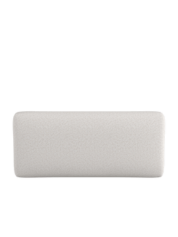 Dase Cushion de bouclé suave en blanco roto/arena