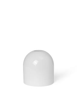 Bell Opal Shade in white, dome-shaped lampshade