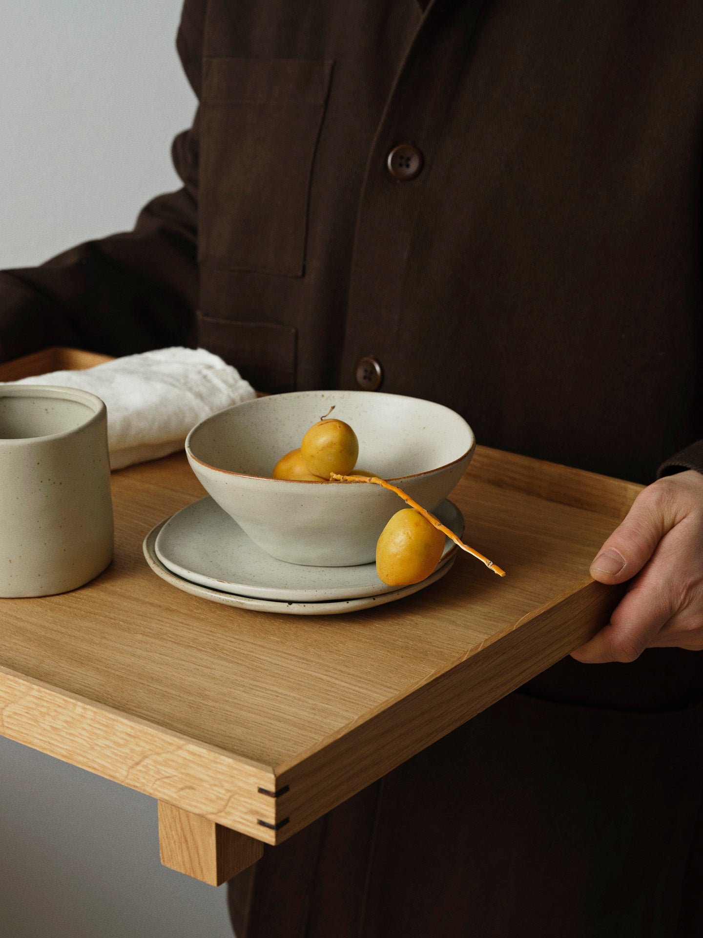 Ferm Living Large Bon Wooden Tray in Natural Oak