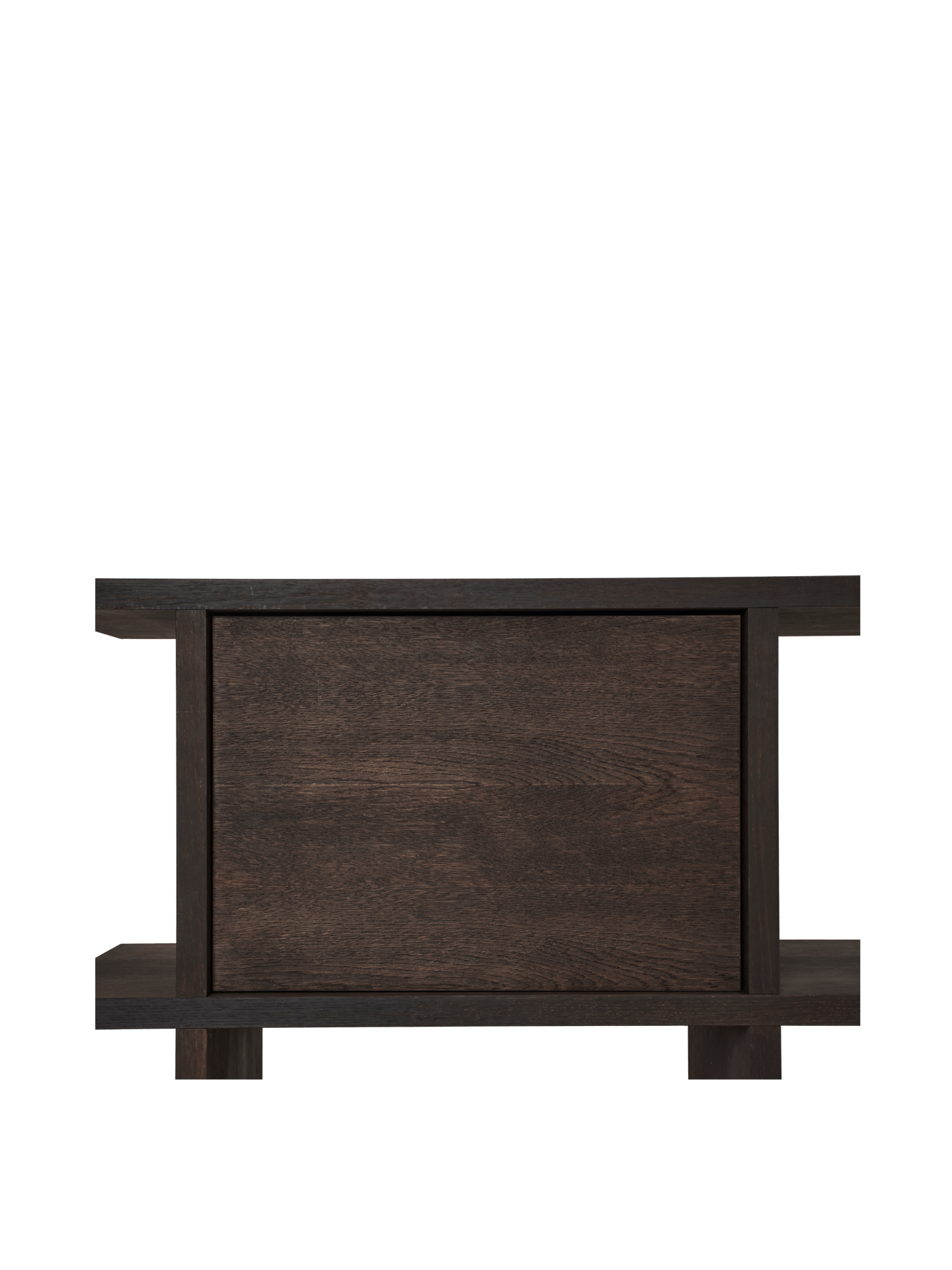 Kona Bookcase Cabinet Insert - Dark Stained Oak