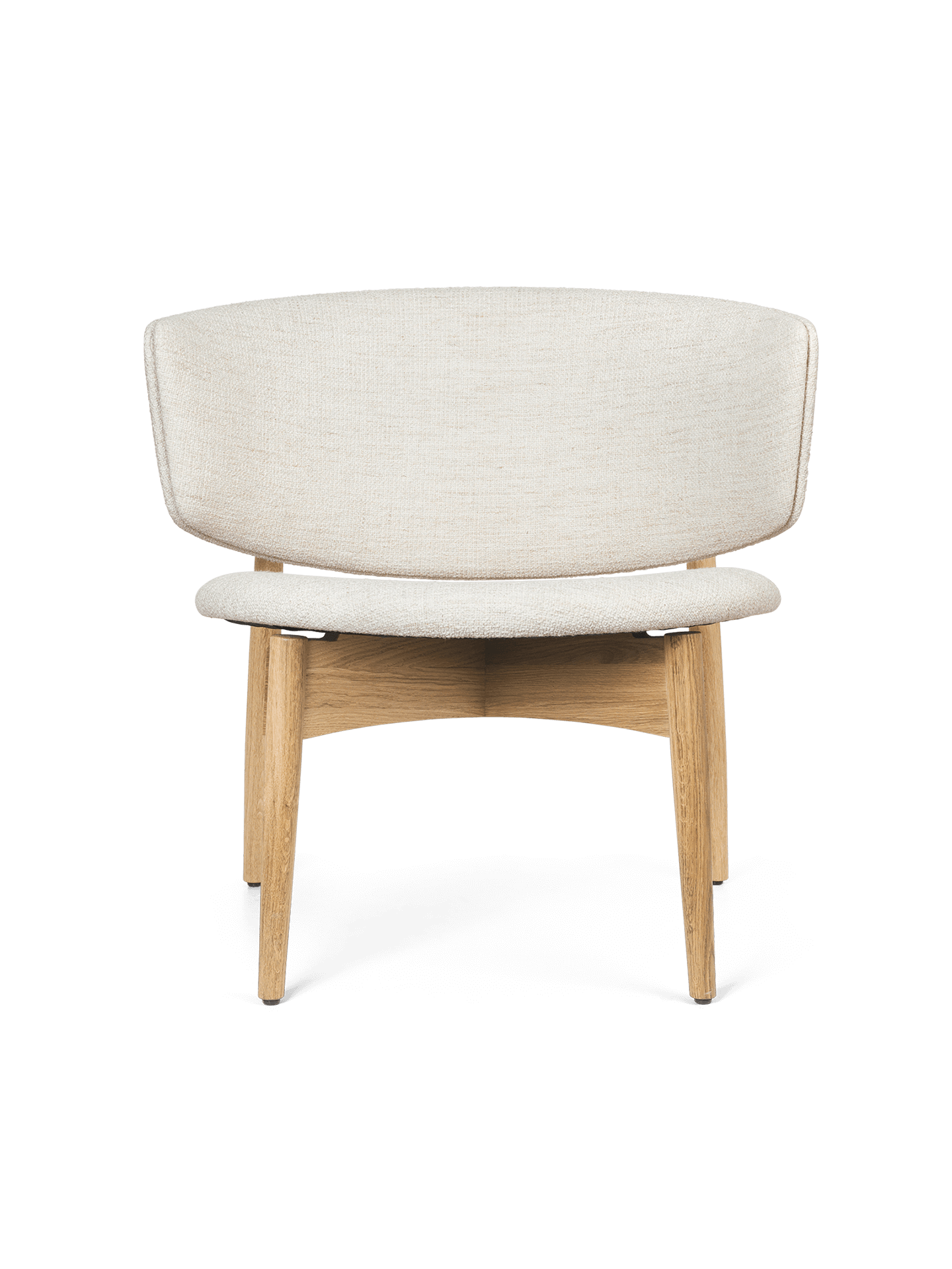 Herman Lounge Chair - Wood - Bouclé - Oak/Off-White