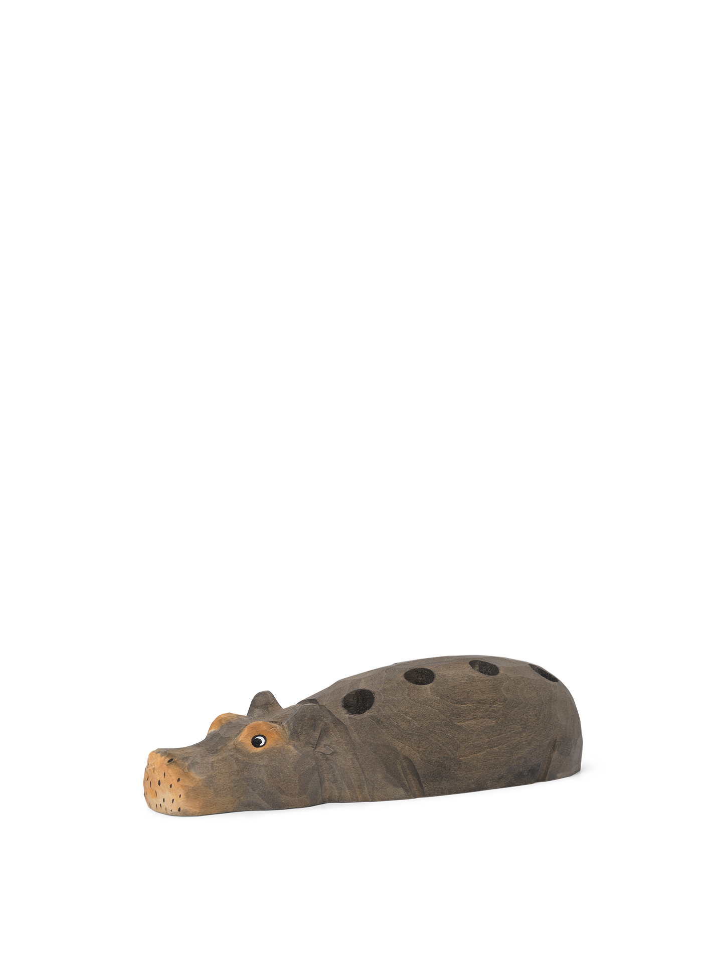 Hippo Hand-Carved Pencil Holder