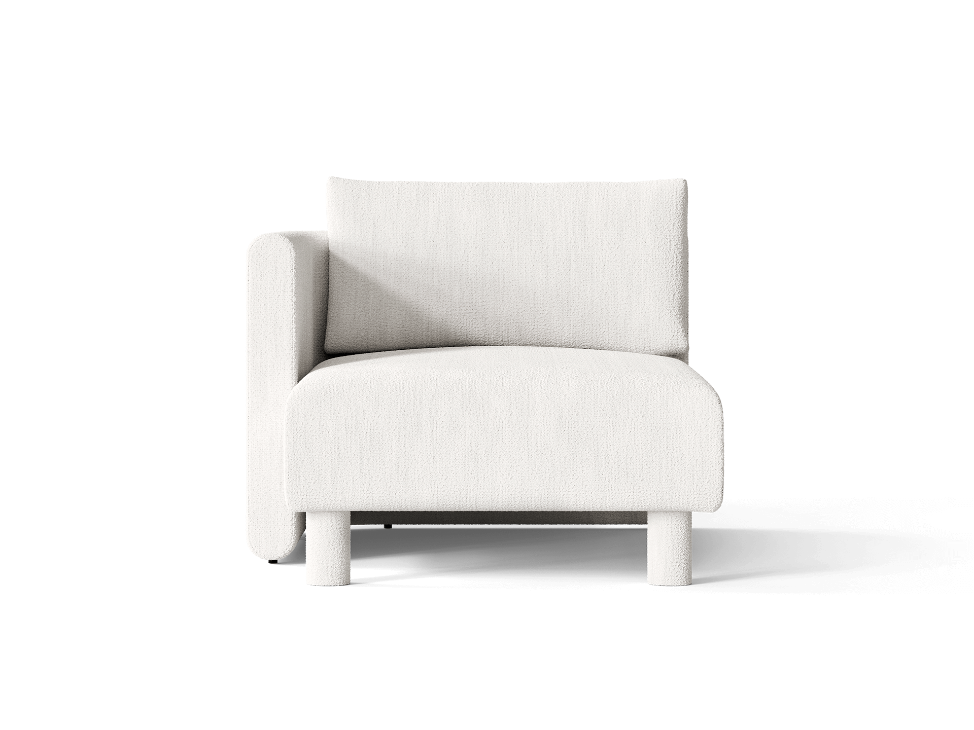 Dase Sofa Chaise Longue Left - Bouclé - Off-white