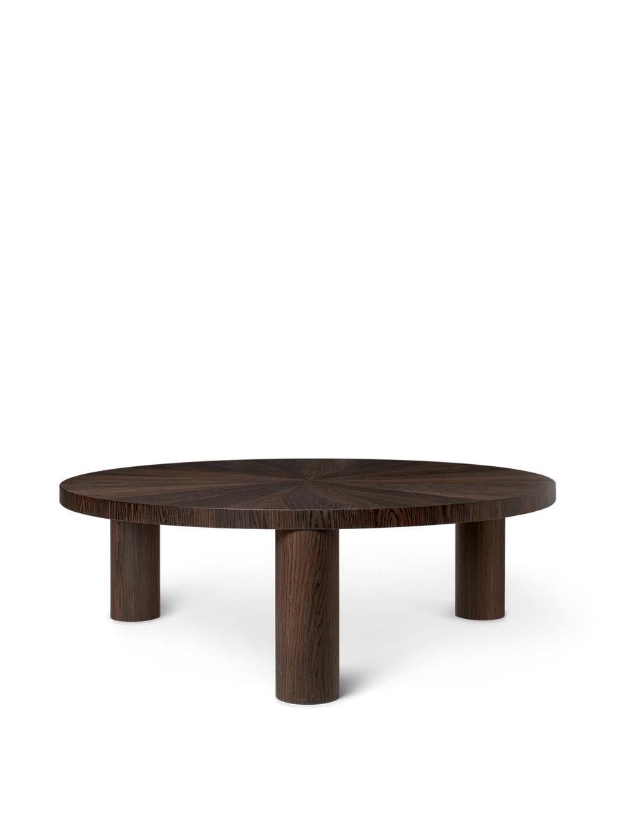 Ferm Living｜Post コーヒーテーブル（スモークドオーク） 円形 Post Coffee Table - Large - Smoked Oak Star/Plain by Ferm Living